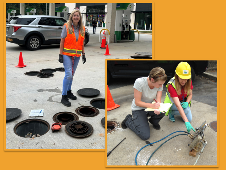 EPD Compliance Officers inspect UST fueling equipment during routine inspections.