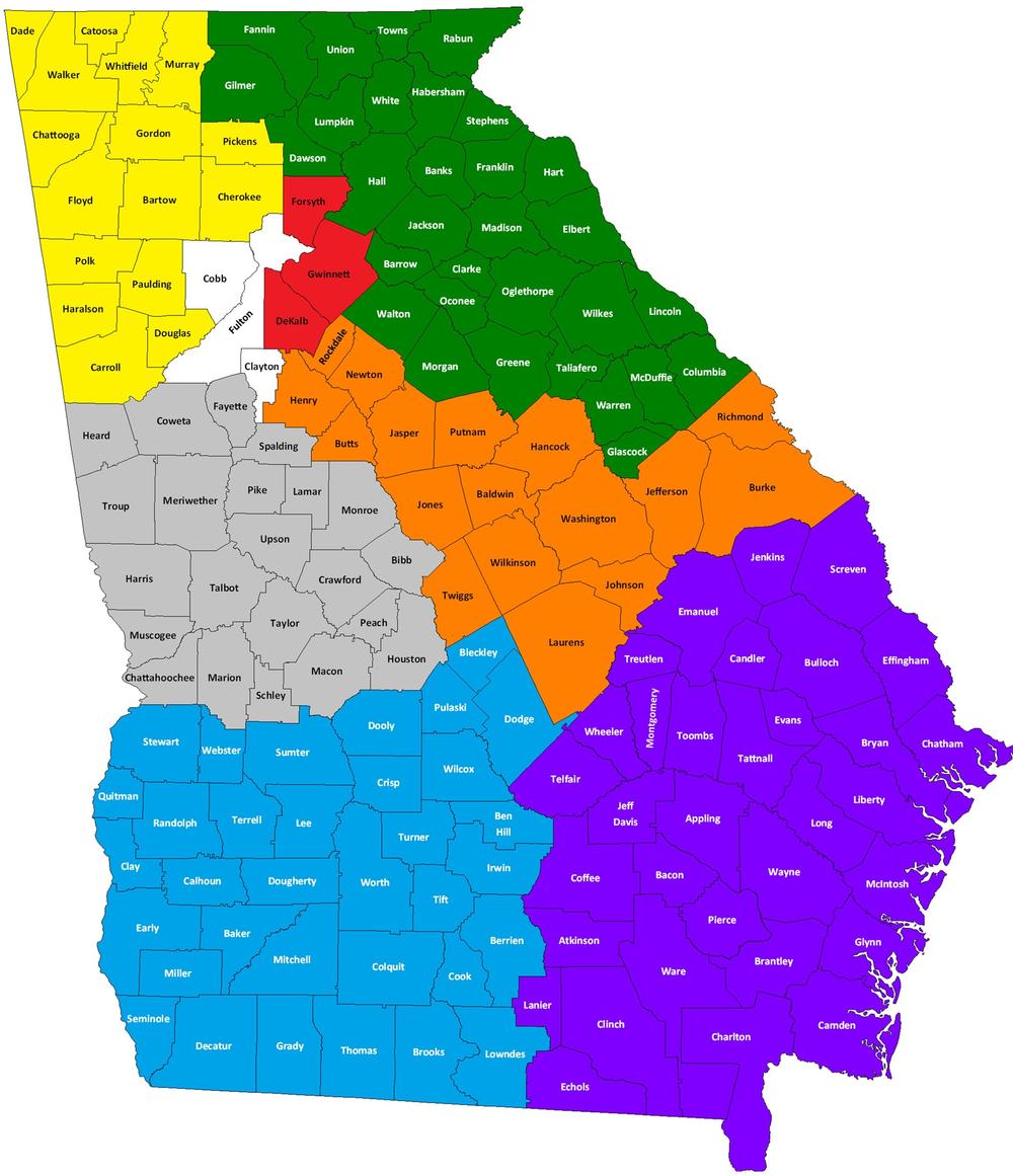 Map of Tire Management Unit Compliance Districts