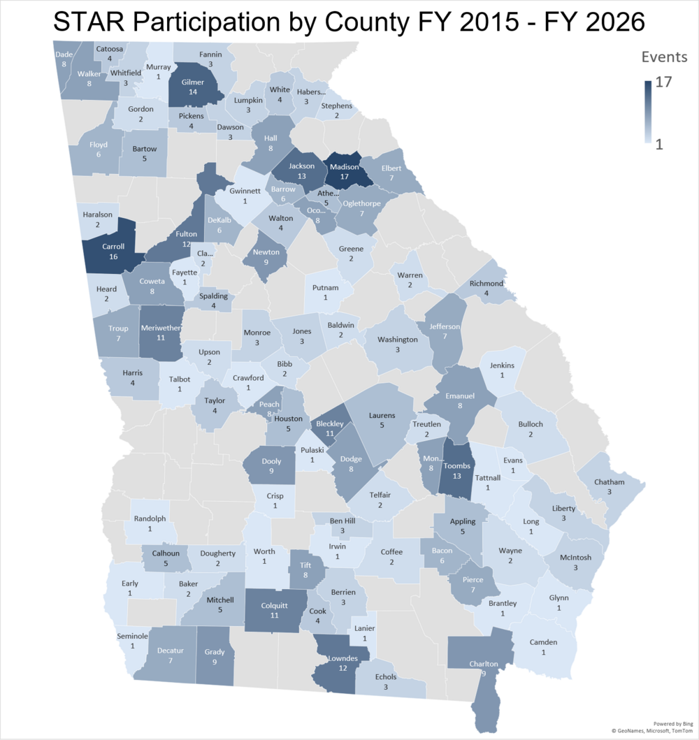 Since the start of the grant, 2,012,275 passenger tire equivalents (PTEs) have been removed and recycled statewide. Local governments have been reimbursed $5.9 million to cover the costs of removing, transporting, and processing the tires.