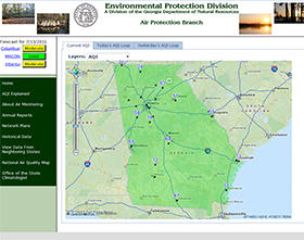 Graphic of Ambient Monitoring Program website